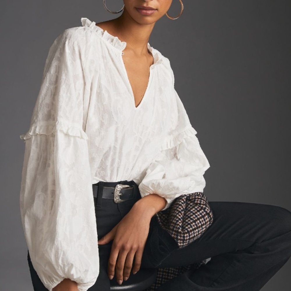 Forever That Girl Floral Bohemian Peasant Blouse New 🌿 - Picture 2 of 3